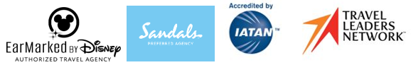 EarMarked by Disney Authorized Travel Agency, Sandals Preferred Agency, IATAN Accredited, Travel Leaders Network